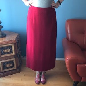 Vintage Marie Claire maxi red skirt made in Canada EUC (as new)